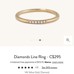 Mejuri diamond lines ring